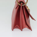 Miu Miu Shoulder Bag Leather Pink Gold Auth 140313-3