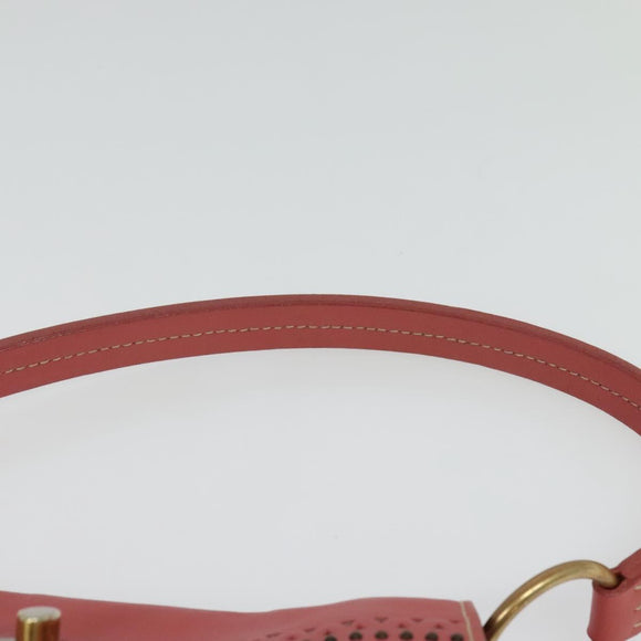 Miu Miu Shoulder Bag Leather Pink Gold Auth 140313