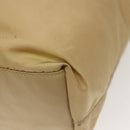 PRADA Tote Bag Nylon Beige Silver Auth 140315-13