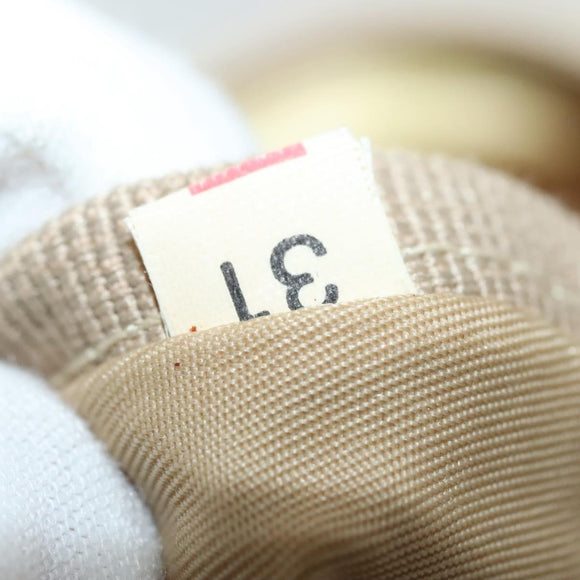 PRADA Tote Bag Nylon Beige Silver Auth 140315