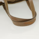 PRADA Tote Bag Nylon Beige Silver Auth 140315-7