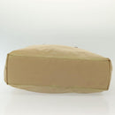 PRADA Tote Bag Nylon Beige Silver Auth 140315-9