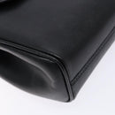 CELINE Shoulder Bag Leather Black Gold Auth 140316-11