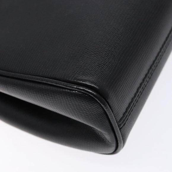 CELINE Shoulder Bag Leather Black Gold Auth 140316