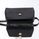 CELINE Shoulder Bag Leather Black Gold Auth 140316-15