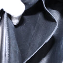 CELINE Shoulder Bag Leather Black Gold Auth 140316-20