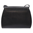 CELINE Shoulder Bag Leather Black Gold Auth 140316-3