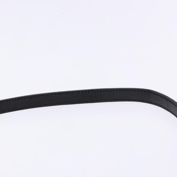 CELINE Shoulder Bag Leather Black Gold Auth 140316