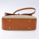 CELINE Macadam Canvas Hand Bag PVC 2way Beige Gold Auth 140317-11