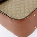 CELINE Macadam Canvas Hand Bag PVC 2way Beige Gold Auth 140317-13