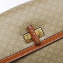 CELINE Macadam Canvas Hand Bag PVC 2way Beige Gold Auth 140317-16