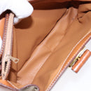 CELINE Macadam Canvas Hand Bag PVC 2way Beige Gold Auth 140317-20