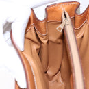 CELINE Macadam Canvas Hand Bag PVC 2way Beige Gold Auth 140317-22