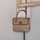 CELINE Macadam Canvas Hand Bag PVC 2way Beige Gold Auth 140317-26