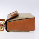 CELINE Macadam Canvas Hand Bag PVC 2way Beige Gold Auth 140317-5