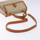 CELINE Macadam Canvas Hand Bag PVC 2way Beige Gold Auth 140317-9