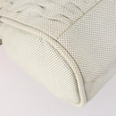 CHANEL Chain Shoulder Bag Leather Ivory Silver CC Auth 140320-16