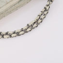 CHANEL Chain Shoulder Bag Leather Ivory Silver CC Auth 140320-7