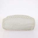 CHANEL Chain Shoulder Bag Leather Ivory Silver CC Auth 140320-5