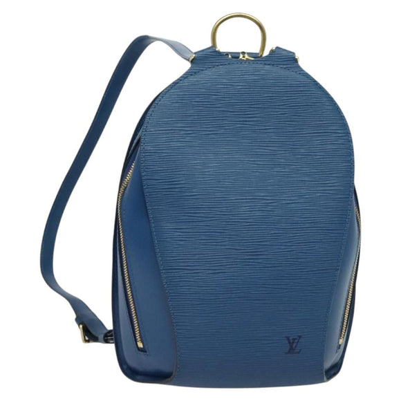 LOUIS VUITTON Epi Mabillon Backpack Blue M52235 LV Auth 140323