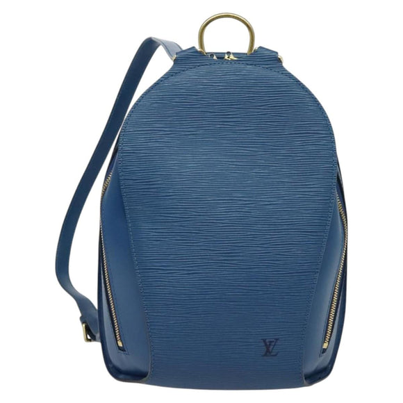 LOUIS VUITTON Epi Mabillon Backpack Blue M52235 LV Auth 140323