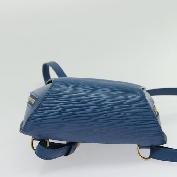 LOUIS VUITTON Epi Mabillon Backpack Blue M52235 LV Auth 140323