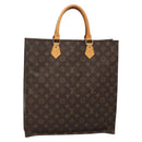 LOUIS VUITTON Monogram Sac Plat Hand Bag M51140 LV Auth 140331-1