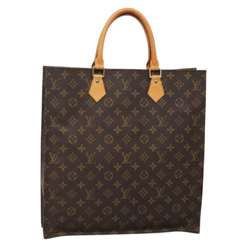 LOUIS VUITTON Monogram Sac Plat Hand Bag M51140 LV Auth 140331