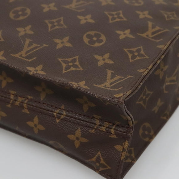 LOUIS VUITTON Monogram Sac Plat Hand Bag M51140 LV Auth 140331