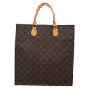 LOUIS VUITTON Monogram Sac Plat Hand Bag M51140 LV Auth 140331-3