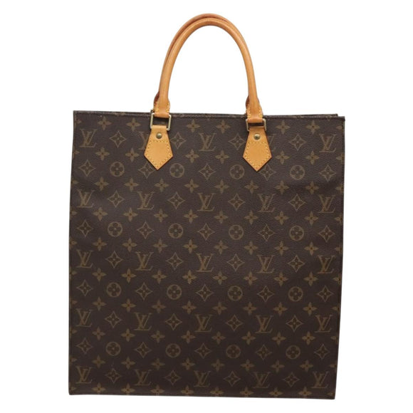 LOUIS VUITTON Monogram Sac Plat Hand Bag M51140 LV Auth 140331