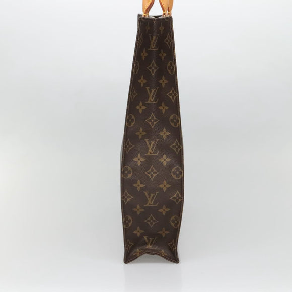 LOUIS VUITTON Monogram Sac Plat Hand Bag M51140 LV Auth 140331