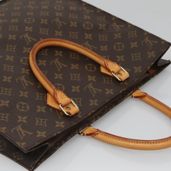 LOUIS VUITTON Monogram Sac Plat Hand Bag M51140 LV Auth 140331
