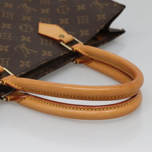 LOUIS VUITTON Monogram Sac Plat Hand Bag M51140 LV Auth 140331