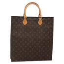 LOUIS VUITTON Monogram Sac Plat Hand Bag M51140 LV Auth 140332-1