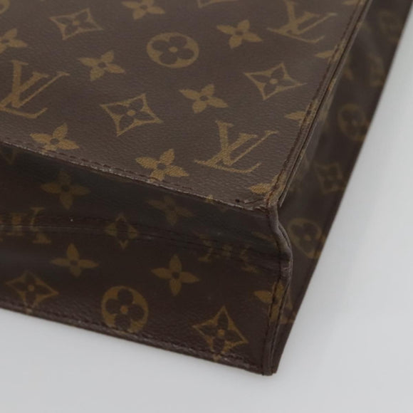 LOUIS VUITTON Monogram Sac Plat Hand Bag M51140 LV Auth 140332