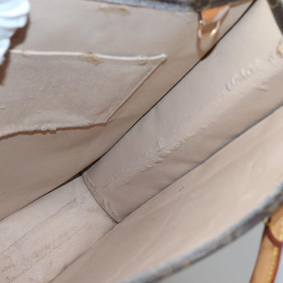 LOUIS VUITTON Monogram Sac Plat Hand Bag M51140 LV Auth 140332