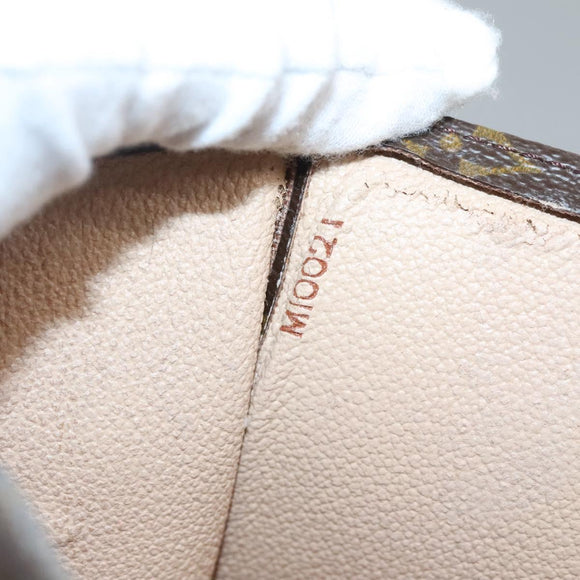 LOUIS VUITTON Monogram Sac Plat Hand Bag M51140 LV Auth 140332