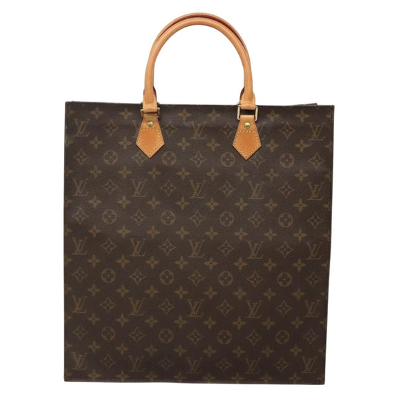 LOUIS VUITTON Monogram Sac Plat Hand Bag M51140 LV Auth 140332