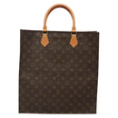 LOUIS VUITTON Monogram Sac Plat Hand Bag M51140 LV Auth 140332-2