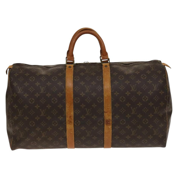 LOUIS VUITTON Monogram Keepall 55 Boston Bag M41424 LV Auth 140335
