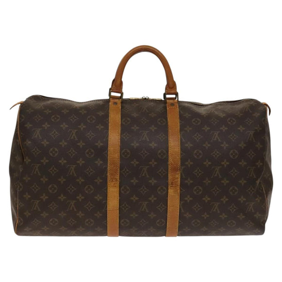 LOUIS VUITTON Monogram Keepall 55 Boston Bag M41424 LV Auth 140335