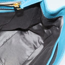 Miu Miu Hand Bag Leather 2way Blue Gold Auth 140336-20