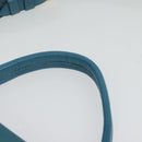 Miu Miu Hand Bag Leather 2way Blue Gold Auth 140336-13