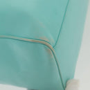 Christian Dior Tote Bag Leather Light Blue Gold Auth 140337-10