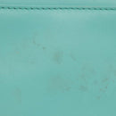 Christian Dior Tote Bag Leather Light Blue Gold Auth 140337-3