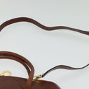 Salvatore Ferragamo Gancini Hand Bag Leather 2way Brown Gold Auth 140342-10