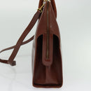 Salvatore Ferragamo Gancini Hand Bag Leather 2way Brown Gold Auth 140342-5