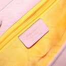 Salvatore Ferragamo Gancini Hand Bag Leather Pink Silver Auth 140343-12