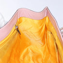 Salvatore Ferragamo Gancini Hand Bag Leather Pink Silver Auth 140343-20